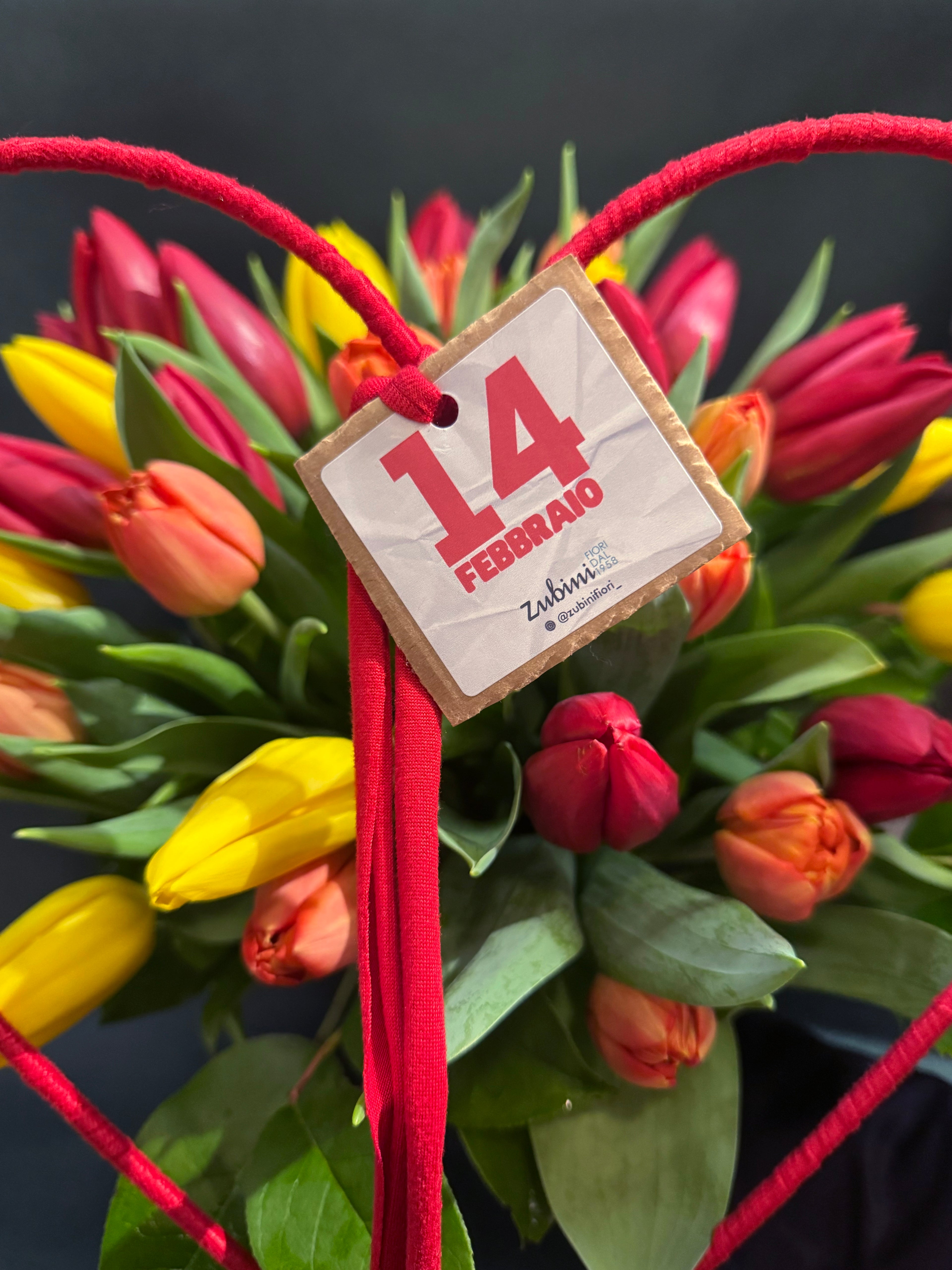 Bouquet di Tulipani con Cuore